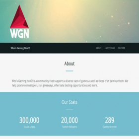 Скриншот главной страницы сайта whosgamingnow.net