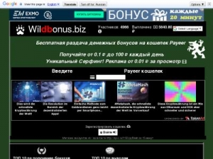 Скриншот главной страницы сайта wildbonus.biz