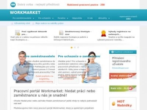 Скриншот главной страницы сайта workmarket.cz
