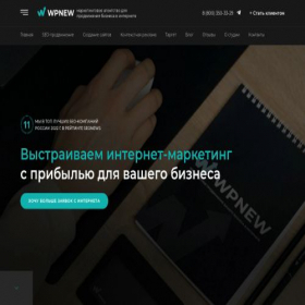 Скриншот главной страницы сайта wpnew.ru
