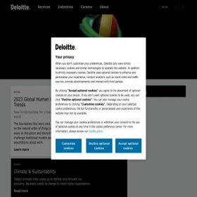 Скриншот главной страницы сайта www2.deloitte.com