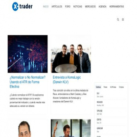Скриншот главной страницы сайта x-trader.net