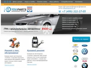 Скриншот главной страницы сайта youparts.ru