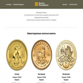 Скриншот главной страницы сайта zolotopeterburga.ru